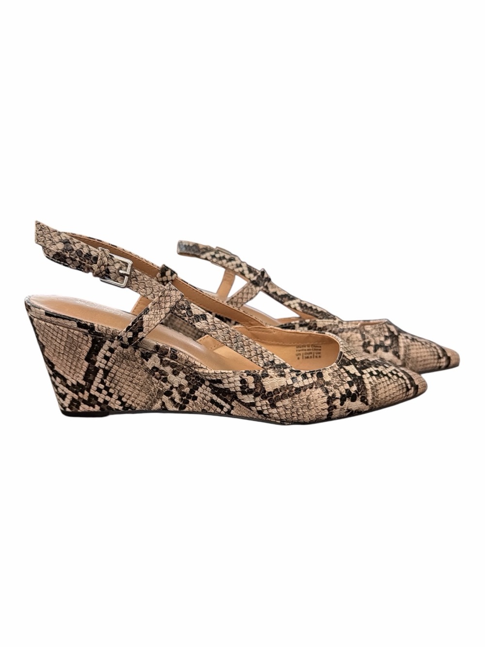 MARKET & SPRUCE
Snakeskin Slingback Wedges
Size 6